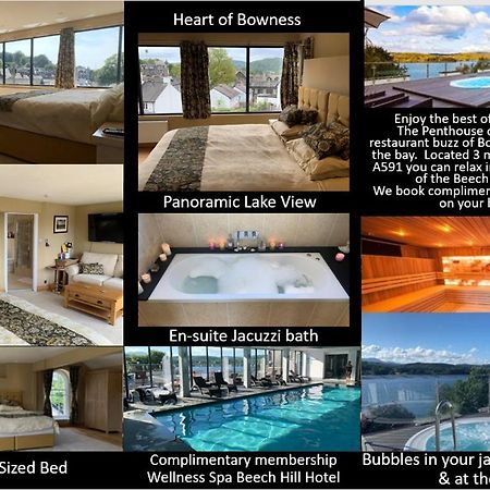 The Penthouse Bowness Luxury Loft Jacuzzi Bath & Complimentary Lakeview Spa Membership Extérieur photo