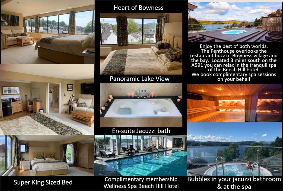 The Penthouse Bowness Luxury Loft Jacuzzi Bath & Complimentary Lakeview Spa Membership Extérieur photo
